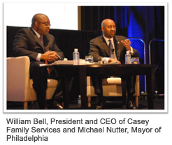 William Bell, President and CEO of Casey Family Services and Michael Nutter,  Mayor of Philadelphia