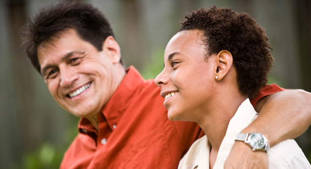 Adult mentoring a youth