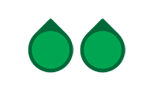 Green medium double circle